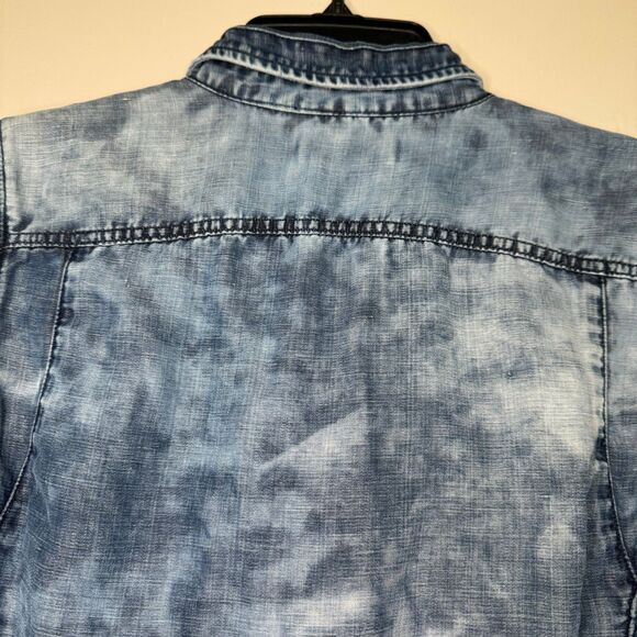 Blank NYC Blue Button Down Shirt - Picture 5 of 10